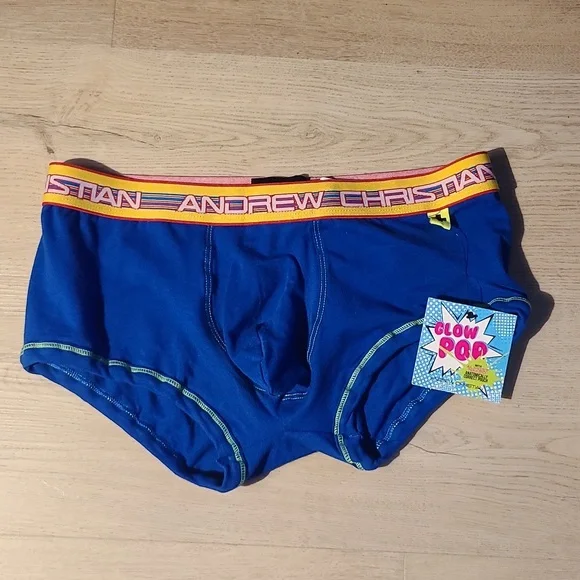 Andrew Christian Vintage - Hard to Find Almost Naked GLOW POP Boxer Briefs. Med - Picture 3 of 5